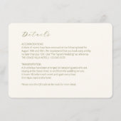 Ivoor & Wit | Script Wedding Details QR Code Informatiekaartje (Voorkant)