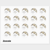 Ivoor Witte 3D Rozen Bruiloft Ronde Sticker (Vel)