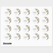 Ivoor Witte 3D Rozen Bruiloft Ronde Sticker (Vel)