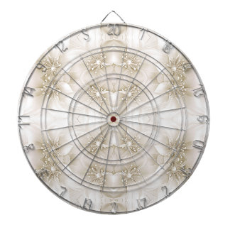 Ivoor Witte Bloemen Dartbord