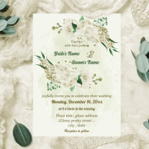 Ivoor witte bloemen groen bruiloft