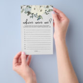 Ivoor Witte Bloemenspel Waar Waren We Flyer (Hand)