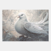  ivoor witte bruiloft duif inpakpapier vel (Voorkant)