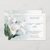 Ivoor witte Calla lelie trouw-RSvp RSVP Kaartje (Voorkant / Achterkant)