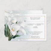 Ivoor witte Calla lelie trouw-RSvp RSVP Kaartje (Voorkant / Achterkant)