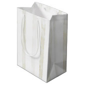 Ivoor Witte Crème Bruiloft Medium Cadeauzakje (Achterkant Gekanteld)