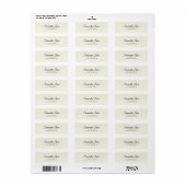 Ivoor Witte Eenvoudige Elegante Script Retouradres Etiket (Full Sheet)