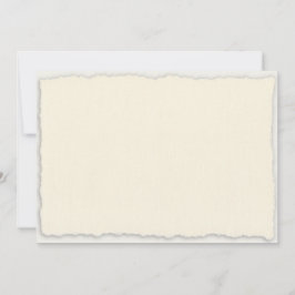 Ivoor Witte Nep Deckle Save the Date Sjabloon