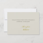 Ivoor witte orchideeën eenvoudige elegante bruilof bedankkaart (Achterkant)