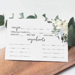 Ivoor Witte Rozen Bloem Bruiloft Recept Kaart Notitiekaartje