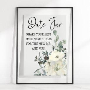 Ivoor Witte Rozen Bloemige Bloesems Date Night Pos Poster