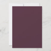 Ivoor witte rozen pruim bruiloft kaart (Achterkant)