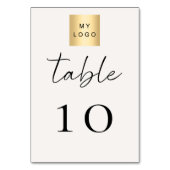Ivoor zakelijk logo tafelnummer (Achterkant)