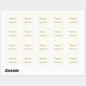 Ivoor Zakelijk Modern Profiel Vierkante Sticker (Vel)