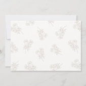 Ivoor & Zand | Chic Bloemen Huwelijk Opslagkaart Save The Date (Achterkant)