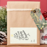 Ivoor Zeer Vrolijk Kerstboom Gift Voor Van Rechthoekige Sticker<br><div class="desc">Deze Ivory Very Merry Christmas Tree Gift For From Rectangular Sticker heeft een verfijnde heldere crème achtergrond met een mix van eenvoudige zwarte letters en klassieke kalligrafie in combinatie met een minimalistische boho-stijl die een perfecte balans tussen strakke moderne subtiliteit en elegantie biedt. Dit alles mooi verfraaien is een kerstboomvormige...</div>