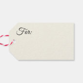 Ivoor Zeer Vrolijk Kerstmis Familienaam Cadeaulabel (Achterkant Horizontaal)