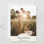 Ivoor Zeer Vrolijk Kerstmis Vier Foto Verticaal Feestdagenkaart (Voorkant)