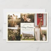 Ivoor Zeer Vrolijk Kerstmis Zes Fotocollage Feestdagenkaart (Voorkant)