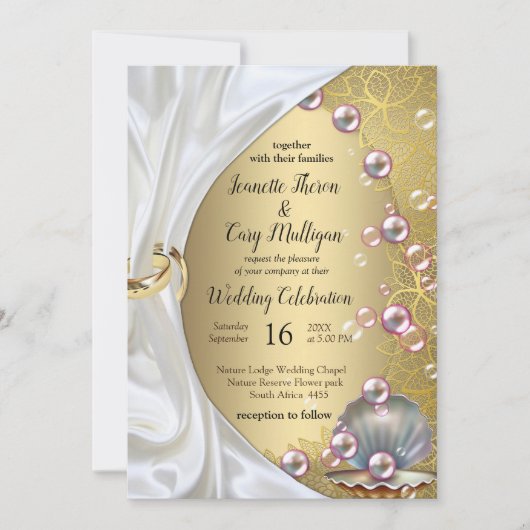 Ivoor Zijde, Gouden Kant & Parels en Marmer Kaart (Voorkant)