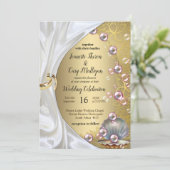 Ivoor Zijde, Gouden Kant & Parels en Marmer Kaart (Staand voorkant)