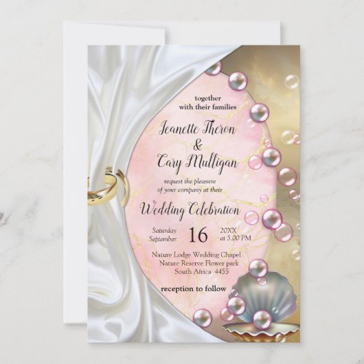 Ivoor Zijde, Gouden Kant & Parels en Marmer Kaart (Voorkant)