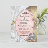 Ivoor Zijde, Gouden Kant & Parels en Marmer Kaart (Staand voorkant)