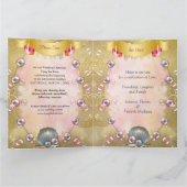 Ivoor Zijde, Gouden Kant & Parels en Marmer Kaart (Binnen)