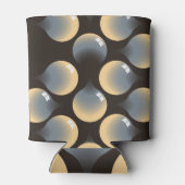 Ivoor Zilver: Geometrisch Droplets Design Blikjeskoeler (Achterkant)