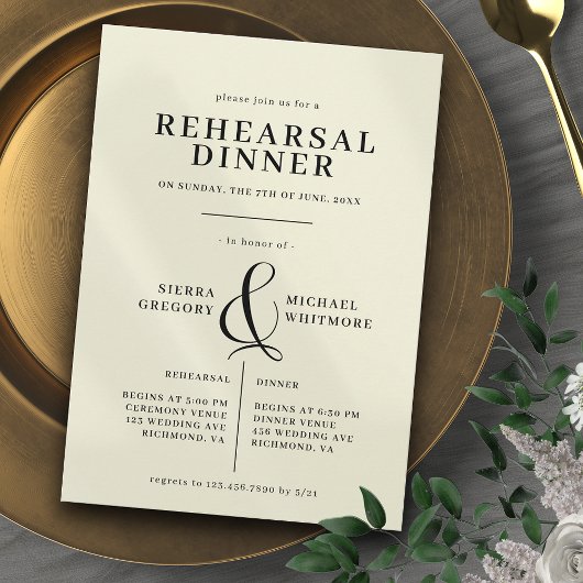 Ivoor & Zwart | Elegant  repetitiediner Kaart