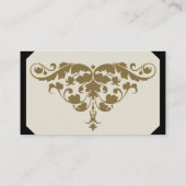 Ivoor Zwart en Goud Damask Trouwplaats Kaarten Plaatskaartje (Achterkant)