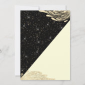 Ivoor Zwart Goud Sparkle Glitter Masquerade Prom Kaart (Achterkant)