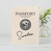 Ivoor Zweden Paspoort Bewaar de datum Save The Date (Staand voorkant)