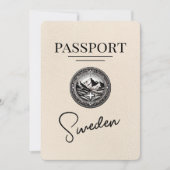 Ivoor Zweden Paspoort Bewaar de datum Save The Date (Voorkant)