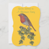 ivoorblad met kerstrobin kaart (Voorkant)