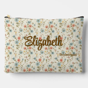 Ivoorblauw Blauw Romantische Bloemen Trouwfeest Etui