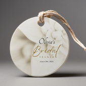 Ivoorbloei & Elegant Gold Script Vrijgezellenfeest Bedankjes Labels