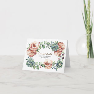 ivoorbloemen en sacharose herfst dank u bedankkaart