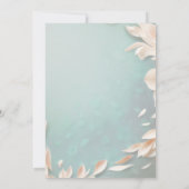 Ivoorbloemen op uitnodiging voor bruiloft (Achterkant)