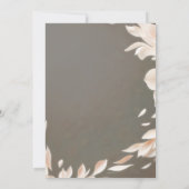 Ivoorbloemen op uitnodiging voor bruiloft (Achterkant)