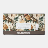  ivoorbloemen, veelkleurige Rozen Bureaumat (Keyboard & Muis)