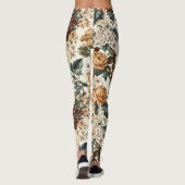  ivoorbloemen, veelkleurige Rozen Leggings (Achterkant)