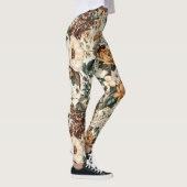  ivoorbloemen, veelkleurige Rozen Leggings (Rechts)