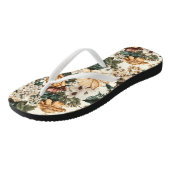  ivoorbloemen, veelkleurige Rozen Teenslippers (Schuin)