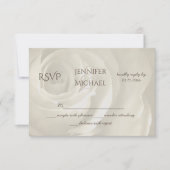 ivoorbloemige, elegante bruiloft RSVP Kaartje (Voorkant)