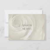 ivoorbloemige, elegante bruiloft RSVP Kaartje (Achterkant)