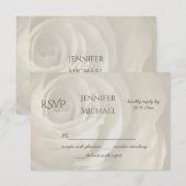 ivoorbloemige, elegante bruiloft RSVP Kaartje (Voorkant / Achterkant)