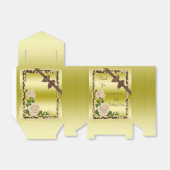 Ivoorbloesem, Bogen & Diamanten 90e Bedankdoosjes (Uitgevouwen)