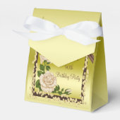 Ivoorbloesem, Bogen & Diamanten 90e Bedankdoosjes (Voorkant Zijde)