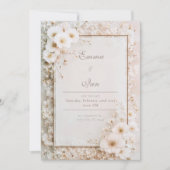 Ivoorbloesem romantische bloemenbruiloft kaart (Voorkant)